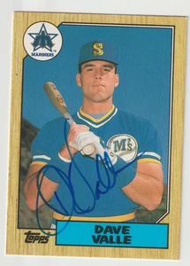 1987 TOPPS TRADED #122T DAVE VALLE SIGNED AUTOGRAMM RC KARTE COA SEATTLE MARINERS - Bild 1 von 1