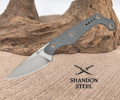 Civivi SOKN Fixed Knife 2.88" Full Tang Nitro V Steel Blade Gray G10 Handle 27-2 - Image 1 of 4