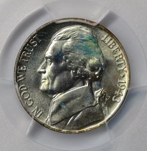 1943 Jefferson Nickel PCGS MS66+ - Picture 1 of 5