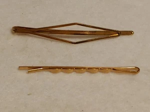 2er Set - goldfarben - Metall - Haarspange / Haarnadel - 2 1/2 Zoll lang - Bild 1 von 7