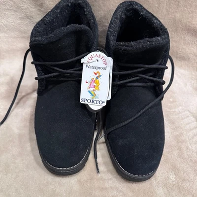 Botines de gamuza negros aislados Sporto TALLA 8,5 Foto 1 de 4