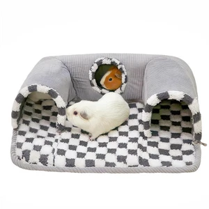 Túnel de escondite de conejillo de indias con cama cálida para mascota pequeña 3 cuevas animales pequeños tun... - Imagen 1 de 6