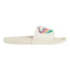 $430 New GUCCI Slides Womens 11 EU-42 White Rainbow Pursuit Sandals 663601-DIR00 - Picture 1 of 4