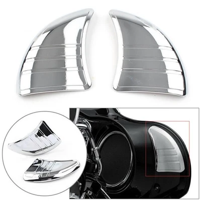 Tapones de cubierta de espejo retrovisor carenado interior Tri-Line cromados para Harley Touring Glide Foto 1 de 4