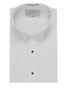 NWT. Size XS - 6XL. Men's Wing Collar 1/8" Pleats Tuxedo Shirt. - Picture 1 of 2