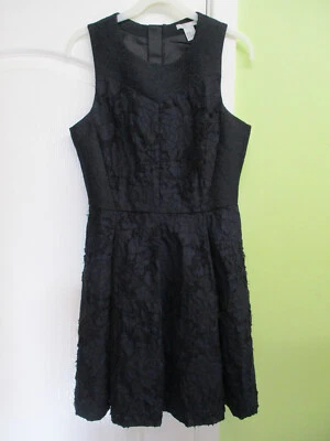 H&M EUR 38 UK 10 WOMENS BLACK DRESS - TAFFETA - PARTY EVENING WEAR - Image 1 of 3