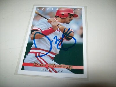 1993 UPPER DECK DAVE MARTINEZ AUTOGRAPH SIGNED AUTO #400 CINCINNATI REDS - Image 1 of 2