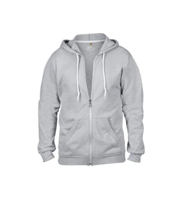 (pacote com 2) Novo Moletom com Capuz Heavy Blnd Zíper Completo CINZA URZE (DEDO DOURADO).   - Imagem 1 de 4