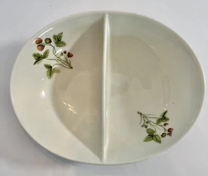 Peter Terris Original Wild Strawberry Oval Divided Bowl Shenango China 1957 - Picture 1 of 6