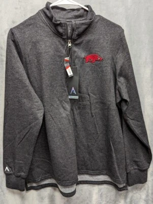 Arkansas Razorbacks 1/4 Zip Waffle Fleece Mock Neck Pullover Women's Size XL New - Image 1 of 4