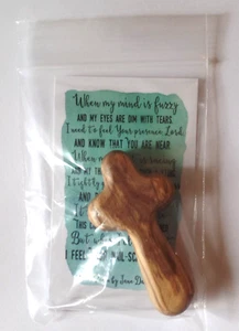 New JANE DAVIS Wooden Cross & Poem - Picture 1 of 6