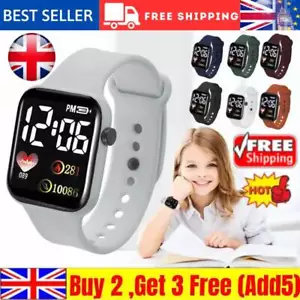 Digital Watch Waterproof Kids Watch For Children Boys Girls LED Wrist Watch~UK - Picture 1 of 18