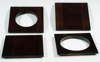 1 LENS BOARD 101mm x 101mm for ANSCO 4x5" View Camera - of Mahogany, free hole - Image 1 of 2