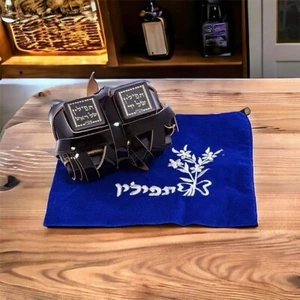 TOP QUALITY TEFILLIN -LEFT HANDED Sephardic Jewish Kosher Sefaradi + Bag Gift - Picture 1 of 16