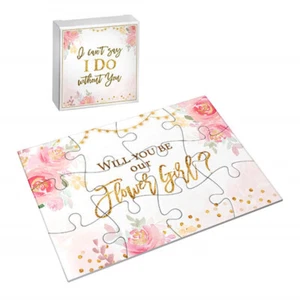 Will You Be My Flower Girl Jigsaw Puzzle Gift Bride Proposal For Flowergirl - Picture 1 of 5