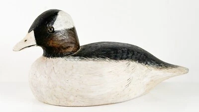 Vintage Hand Carved Bufflehead Drake Decoy Signed B Ziame Glass Eyes INTRICATE - Image 1 of 4