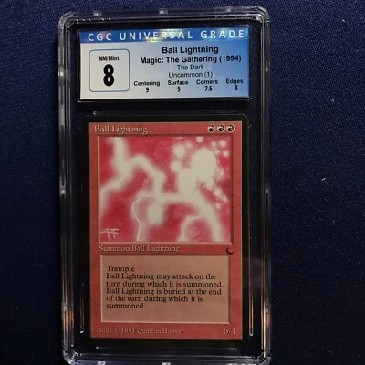 MTG The Dark Ball Lightning CGC 8 NM/Mint (9 centering, surface)1994 - Image 1 of 2
