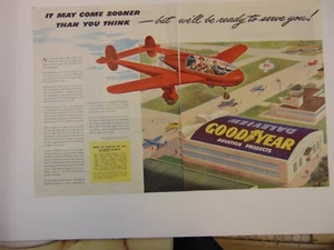 1945 GOOD YEAR AVIATION PRODUCTS Family Airplane art print ad - Picture 1 of 1