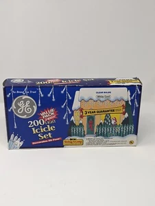 Vintage GE 200Light String A Long Christmas Lights 26 Ft Mini Set CLEAR TESTED - Bild 1 von 6