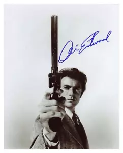 Clint Eastwood als ""DIRTY HARRY"" 8X10 SIGNIERT SCHWARZ-WEISS FOTO NACHDRUCK * - Bild 1 von 1