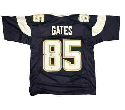 Camiseta personalizada firmada por Antonio Gates de los San Diego Chargers Beckett Witness certificado de autenticidad BAS Foto 1 de 4