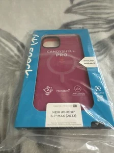 Speck iPhone 15 Plus & 14 Plus Case - Slim Phone Case- Digital Pink/Energy Red - Picture 1 of 4
