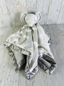 Parents Choice Gray Elephant Cloud Security Blanket Lovey Large Satin Edge Baby - Picture 1 of 5