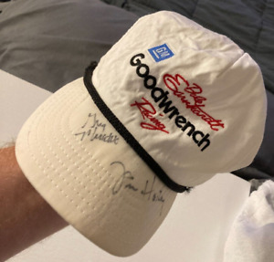 Dale Earnhardt Autograph GM Goodwrench Cap Hat Racing Signed Auto Used White