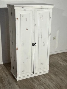CD DVD Medienschrank - Pinie weiß Shabby Chic - Landhausstil - Bild 1 von 5