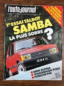 Zeitschrift Automobilmagazin L'AUTO JOURNAL # 20 (15. Nov. 1981) TALBOT SAMBA Test - Bild 1 von 1