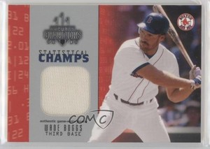 2003 Donruss Champions Statistical Champs Materials /250 Wade Boggs #SC-26 HOF