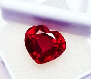 Piedra preciosa suelta certificada con forma de corazón de rubí rojo natural de 7,40 quilates con regalo gratis - Imagen 1 de 7