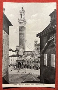 Cartolina - Siena - Palazzo Pubblico visto dalla Costarella - 1910 ca. - Foto 1 di 1