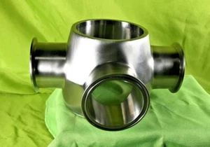 "NUEVO 3"" Tri Trébol 3-Vías Válvula de Acero Inoxidable - Imagen 1 de 10