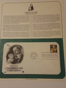 Weihnachten 1990 Madonna und Kind erster Tag der Ausgabe Washington DC - Bild 1 von 3