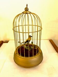 AUTOMATON SINGING BIRD IN A CAGE