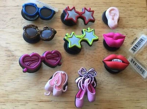 SUNGLASSES, LIPS, BALLERINA SHOES, AUTHENTIC JIBBITZ SHOE CHARM FITS CROCS - Picture 1 of 21
