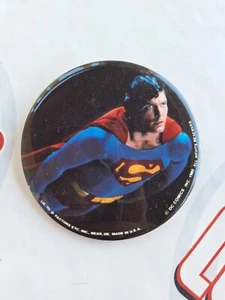 Vintage SUPERMAN CHRISTOPHER REEVES Button RARE 1980 3” - Picture 1 of 1