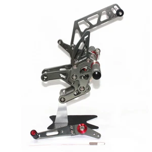 MAD-MOTO Rearset Footrest Foot Pegs Pedals For YAMAHA YZF-R1 R1M S 2015-2023 GY - Picture 1 of 10