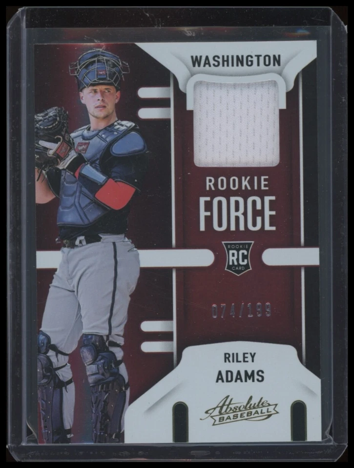 2022 Riley Adams Panini Absolute #RF-RA Rookie Force SP 74/199 - Nationals - Image 1 of 2