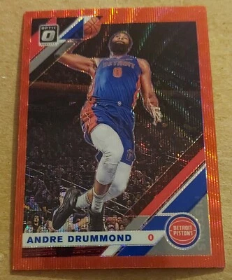2019-20 Donruss Optic ANDRE DRUMMOND #146 Red Wave Holo Prizm Chicago Bulls  - Image 1 of 2