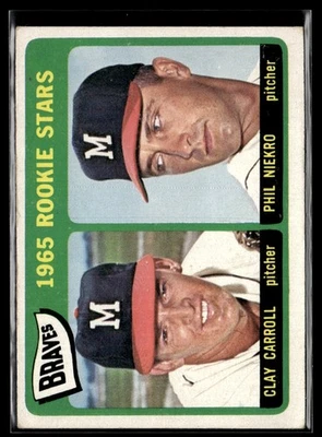 1965 Topps Clay Carroll/Phil Niekro Rookie EX-EX/MT Set Break #461 Foto 1 de 2