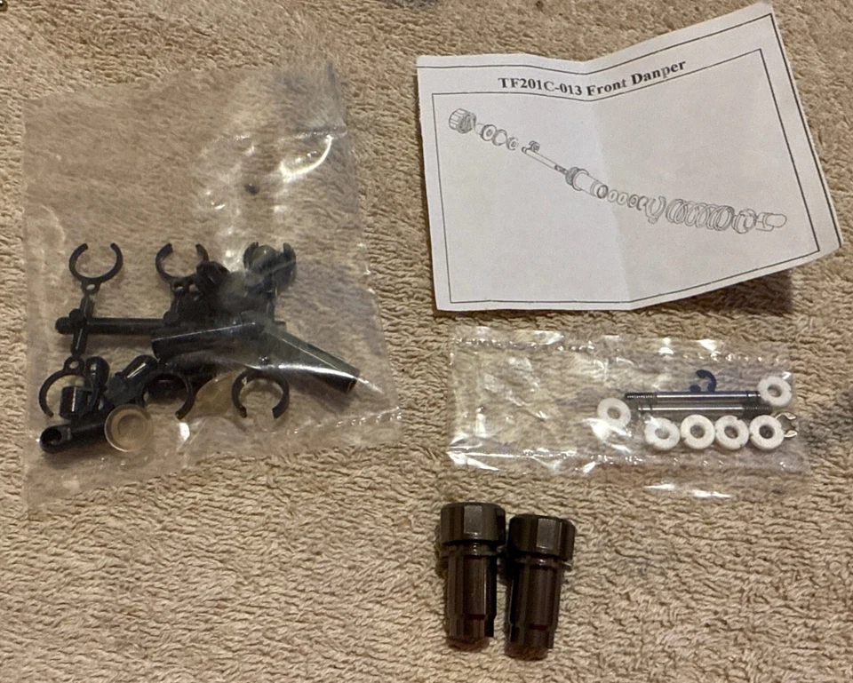 Amortiguadores de aluminio TAMIYA F201 3RACING (x2) Williams/Ferrari/TRF/F103 - NOS Foto 1 de 1