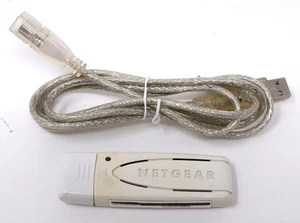 NETGEAR WN111 2.4GHZ WIRELESS B/G/N N-300 USB 2.0 WIFI ADAPTER W/CABLE - NICE! - Picture 1 of 1