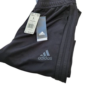 NWT ADIDAS YOUTH PANTS BLACK SZ LG SPORTS COMFORT CASUAL SCHOOL KIDS JOGGERS - Picture 1 of 11