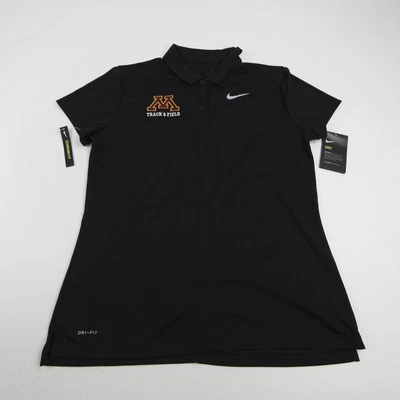Nuevo polo para mujer Minnesota Golden Gophers Nike Dri-Fit negro Foto 1 de 4