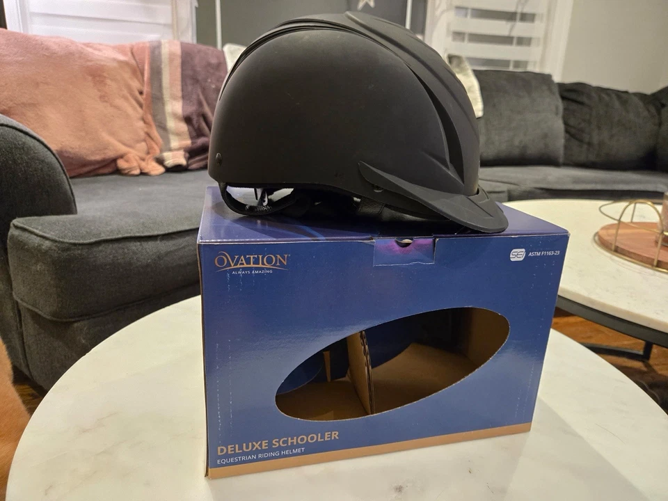 Шлем OVATION OV Deluxe школьный конный черный вентилируемый размер S/M - Изображение 1 из 4