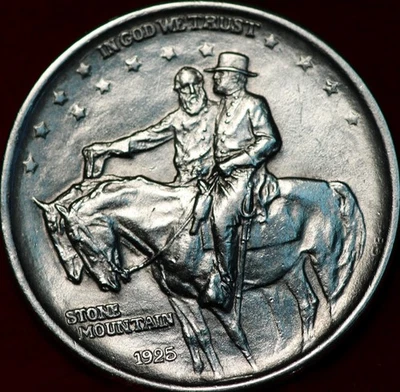 Uncirculated 1925 Stone Mountain Silver Commemorative Half Dollar - Image 1 of 2