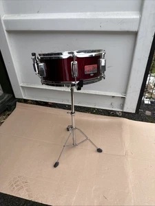 Free P&P. 12x4” Snare Drum w Stand. 12” Great For Busking. Aux Auxiliary? Rusty - Picture 1 of 17