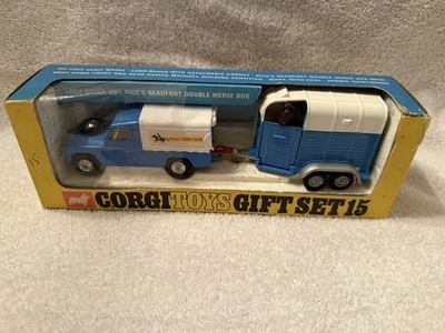 Camión Land Rover Corgi Pony Club de colección con remolque para caballos conjunto de regalo #15 sin usar, en caja Foto 1 de 4